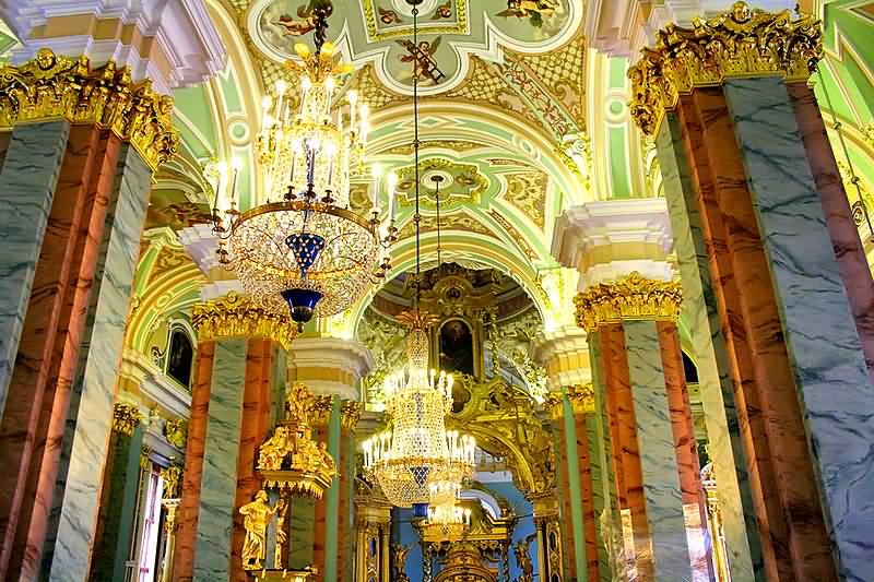 Splendid Interior Of The Peter and Paul Cathedral