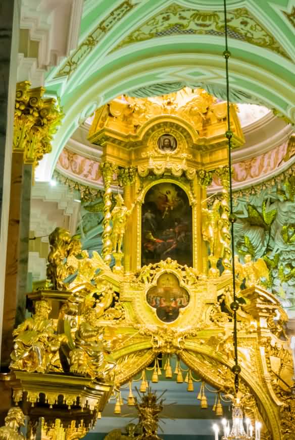 Upper Portion Of The Central Altar Gate Extending Into The Central Dome Of Peter And Paul Cathedral