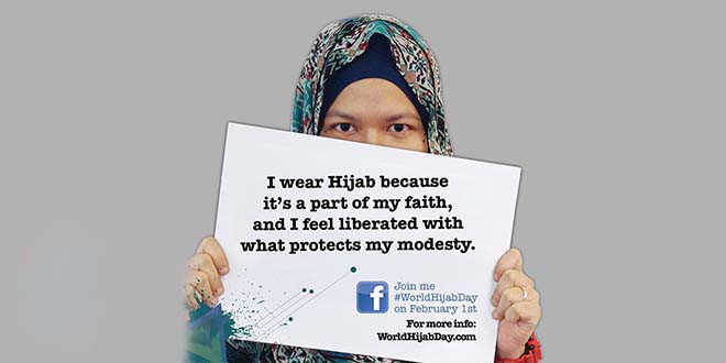 World Hijab Day Woman With Note