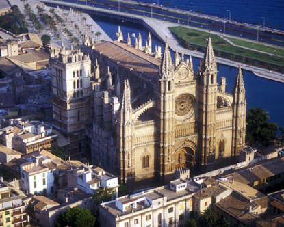 Aerial View Of The Palma Cathedral