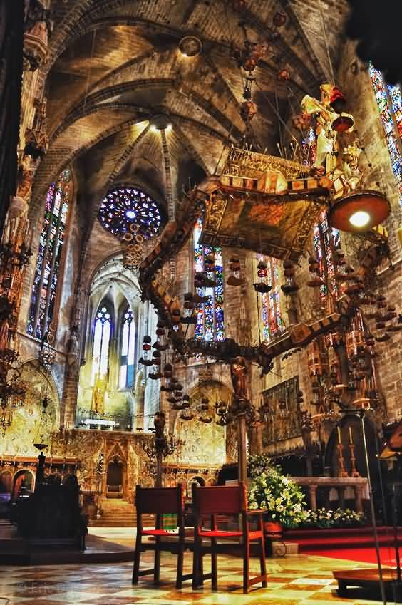 Antoni Gaudi Altar Inside The Palma Cathedral