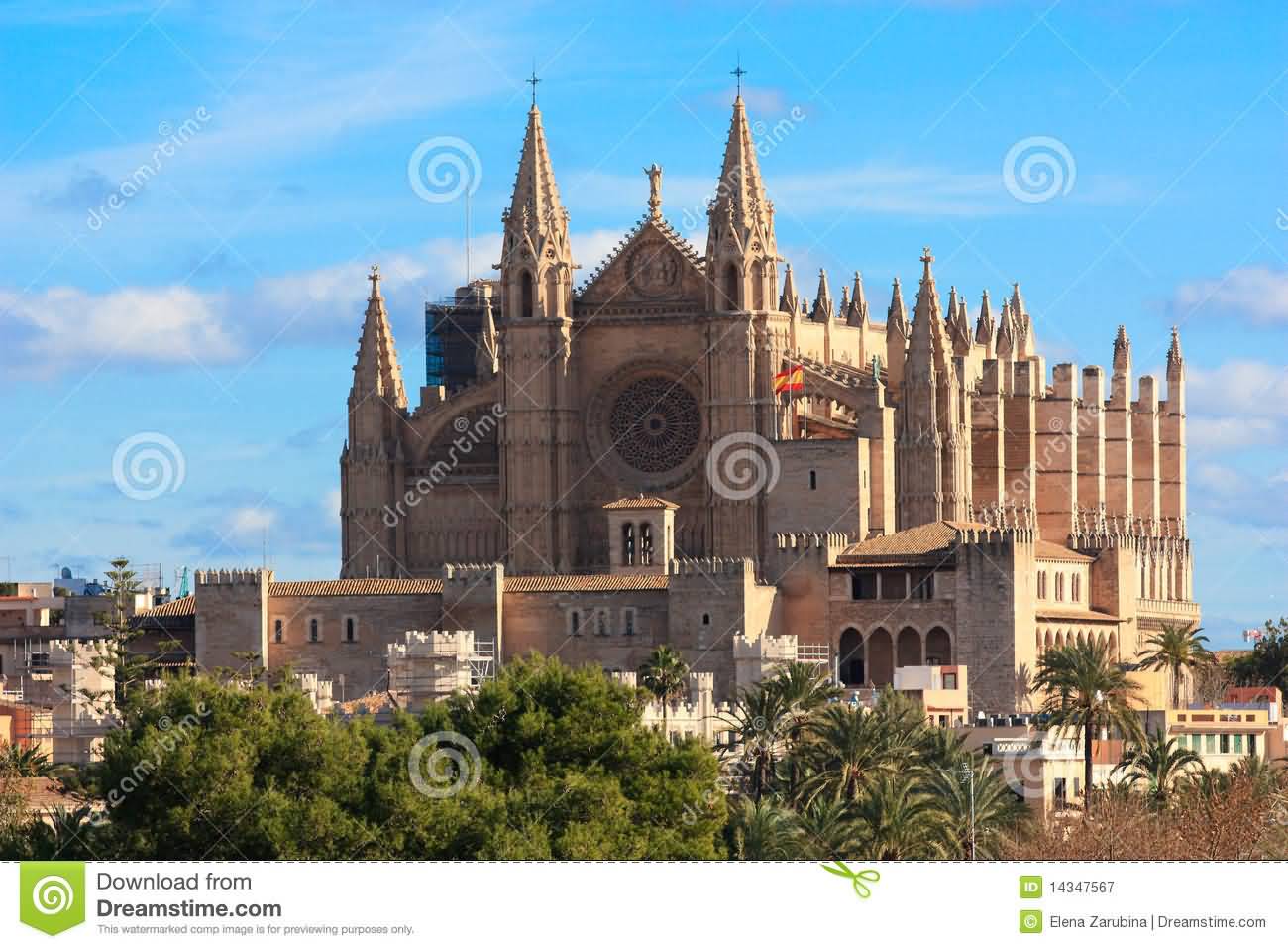 Cathedral In Palma de Mallorca Exterior View