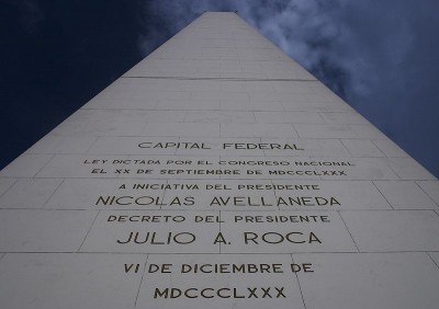 Details Of The Obelisco de Buenos Aires West Side View