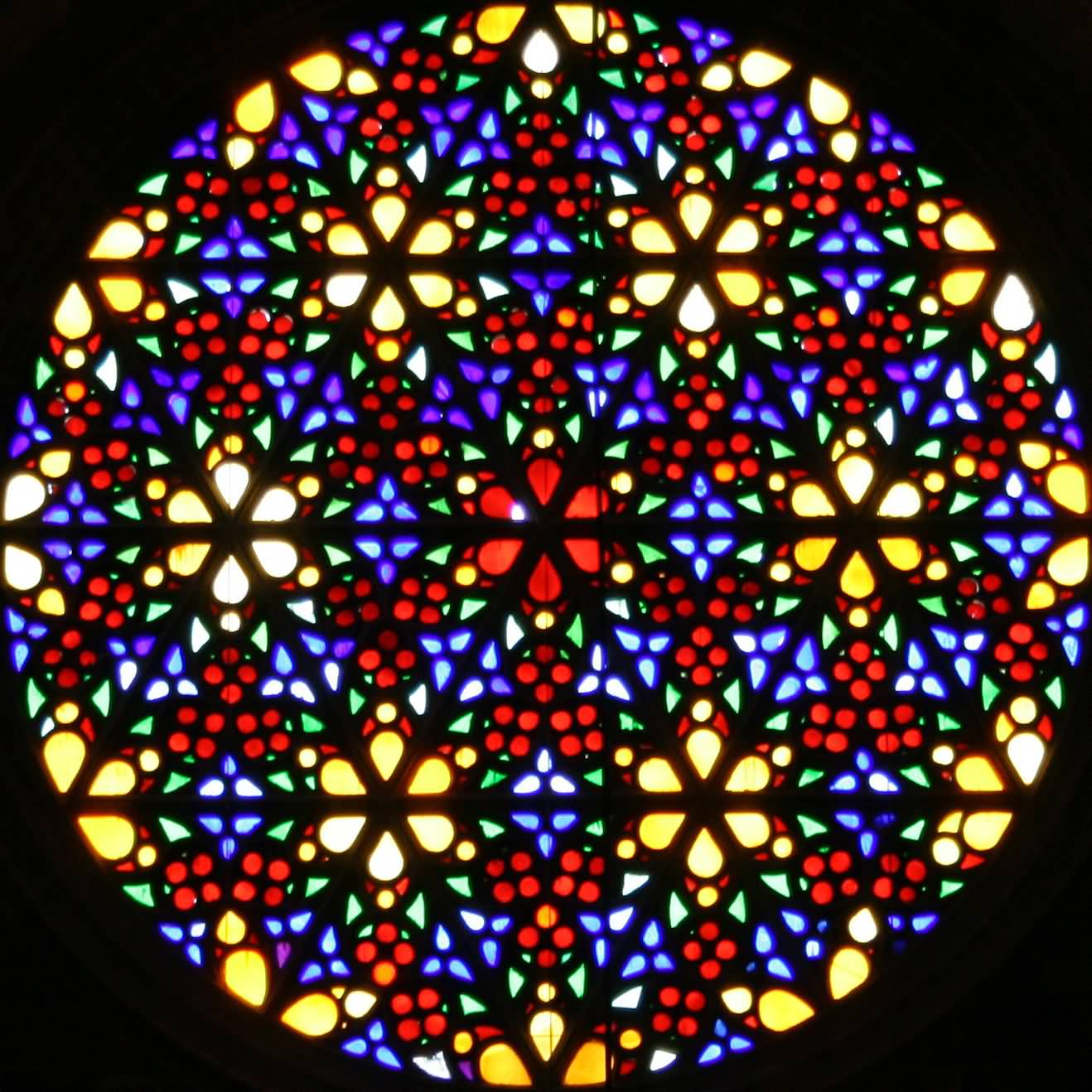 Double Rosette Window In Palma Cathedral