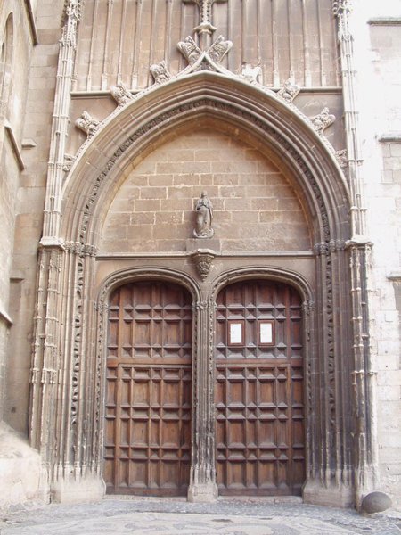 Entrance Gate Of The Palma Cathedral In Spain