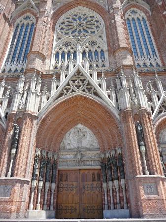 Entrance Of The La Plata Cathedral In Argentina