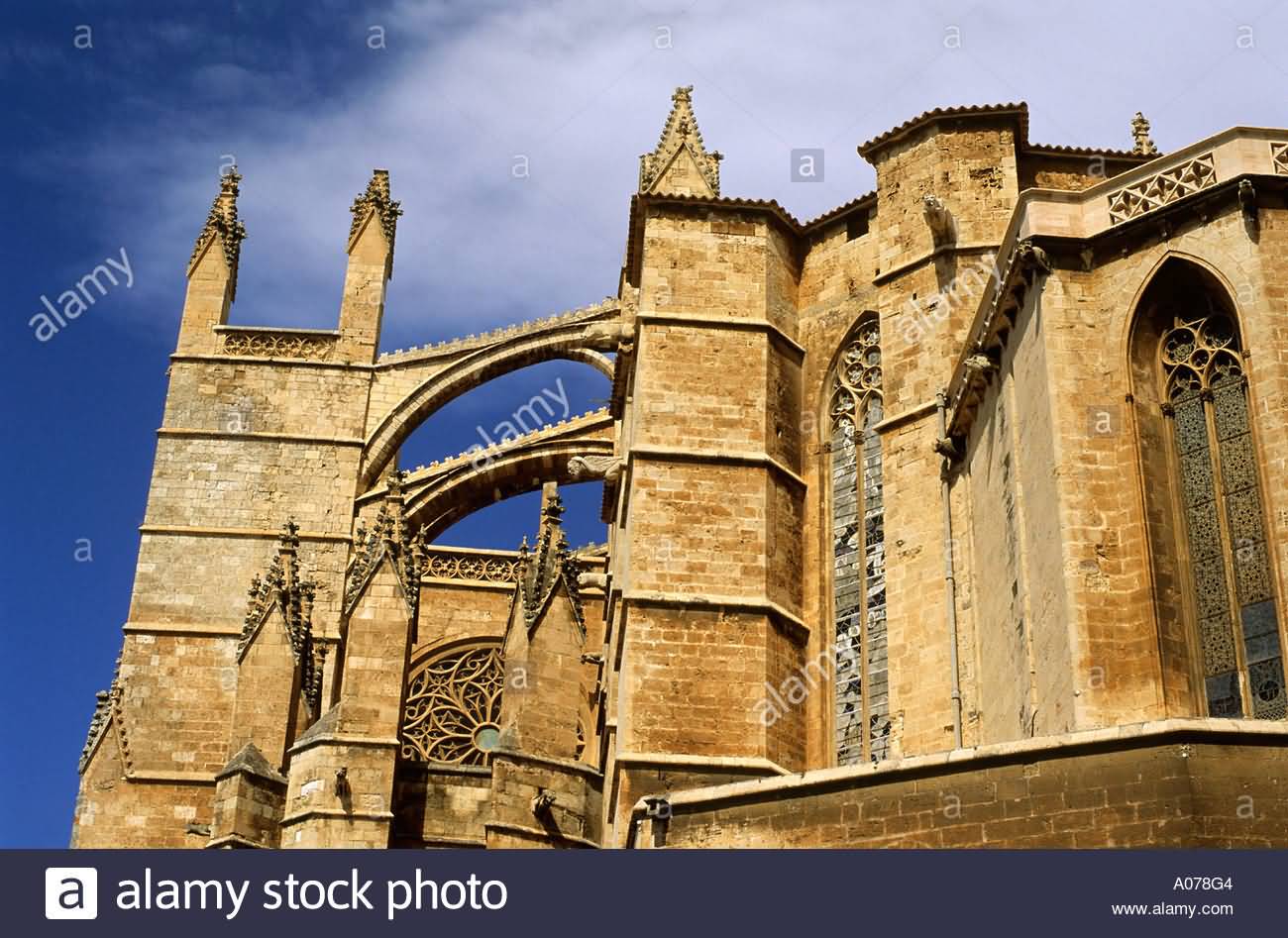 Flying Buttresses On The Palma Cathedral In Majorca, Spain