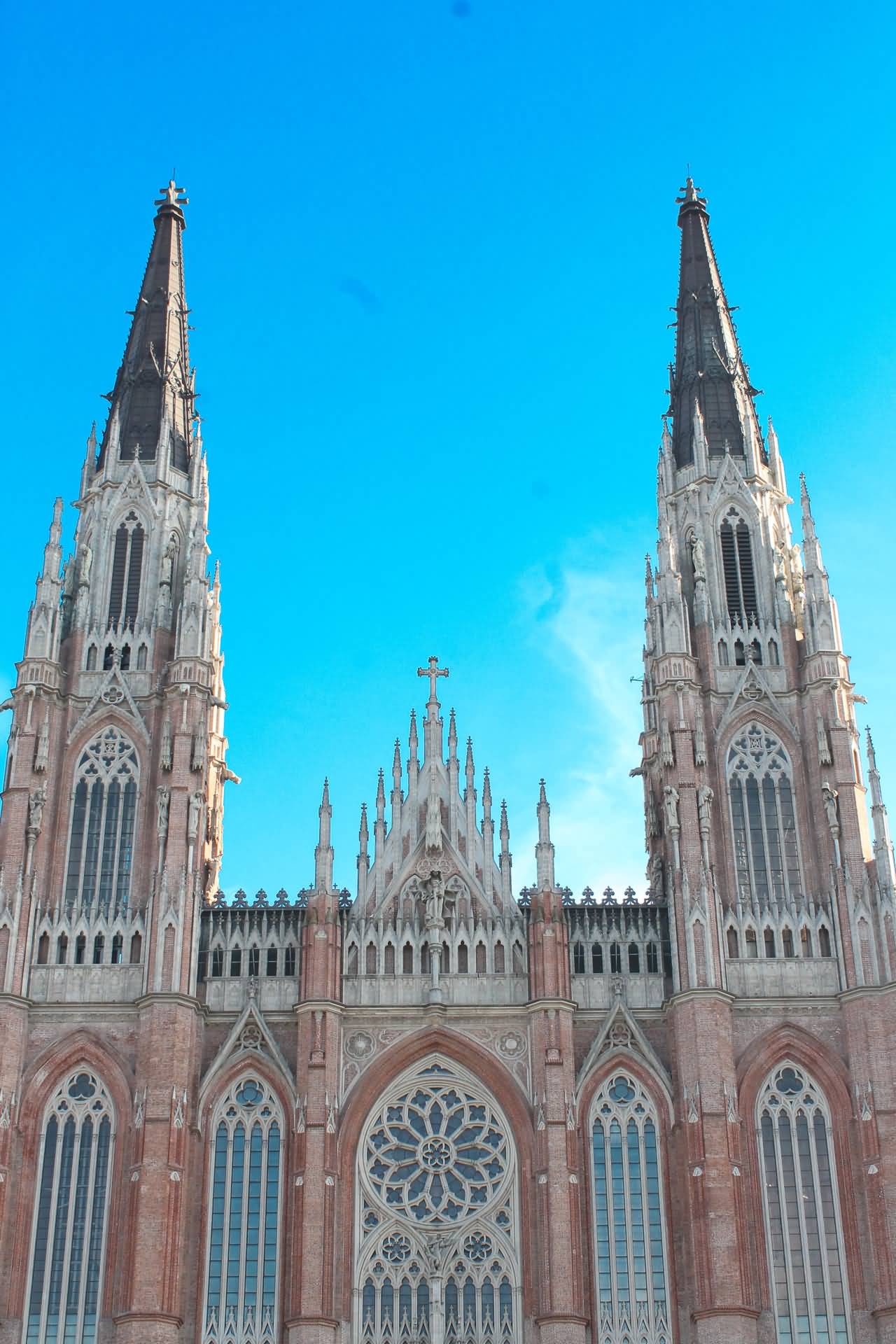 Front View Of The Cathedral Of La Plata