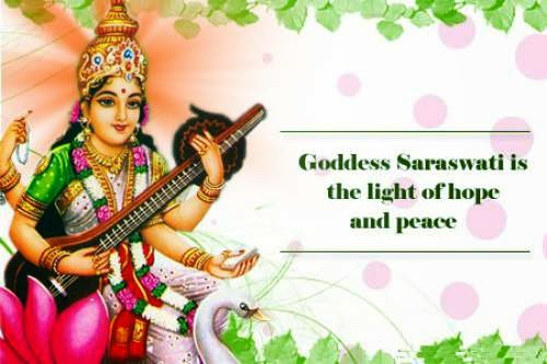 Goddess Saraswati Is The Light Of Hope And Peace Happy Basant Panchami