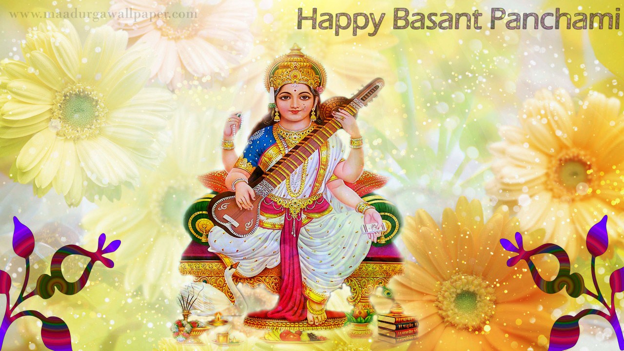 Happy Basant Panchami Goddess Saraswati Picture