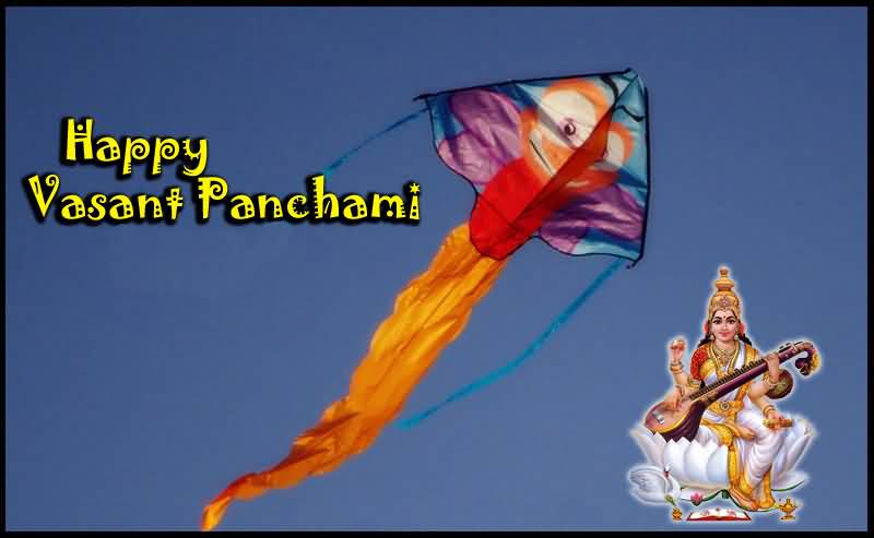 Happy Vasant Panchami Flying Kite