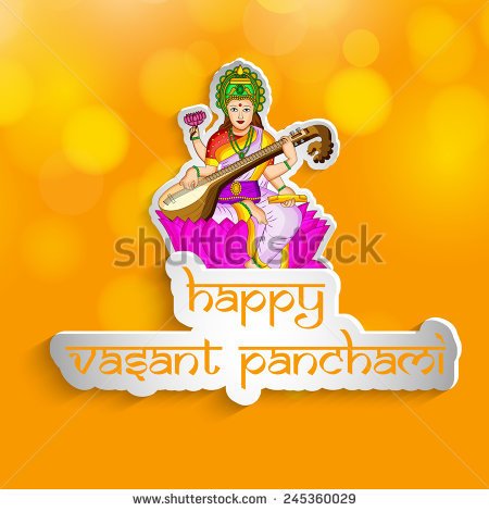 Happy Vasant Panchami Wishes Illustration Of Goddess Saraswati