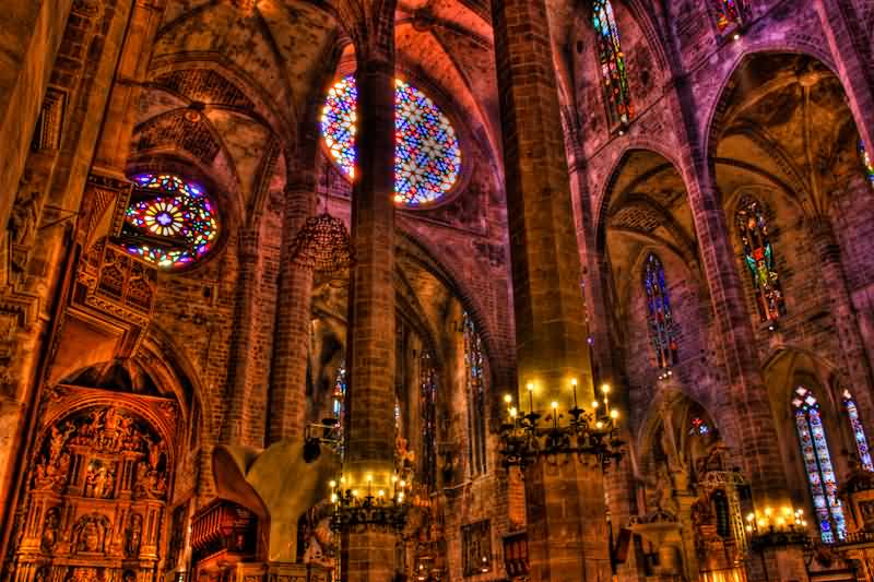 Inside View Of The Palma Cathedral In Spain