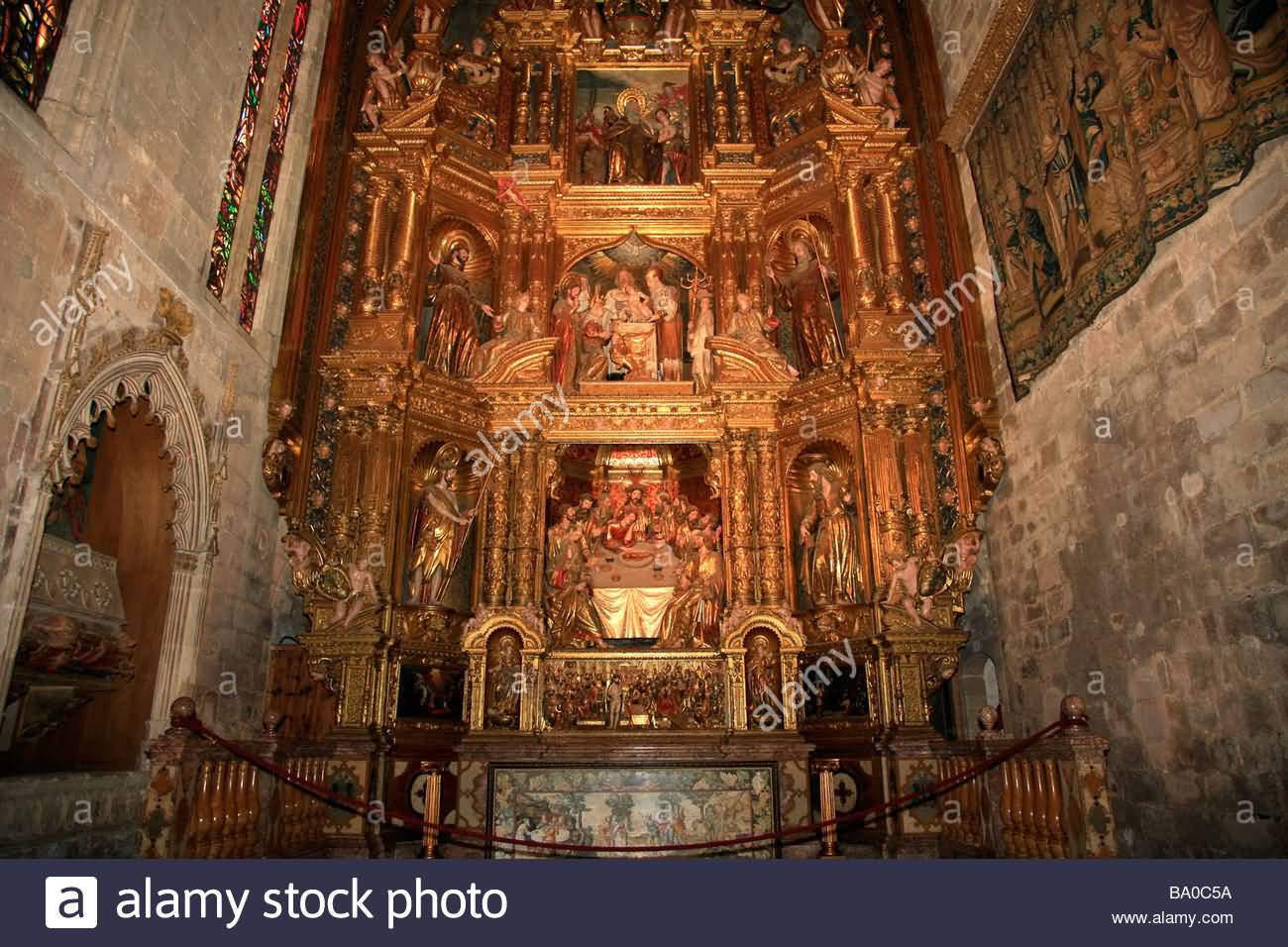 Interior Retable Of The Chapel Of Corpus Christi La Seu Inside The Palma Cathedral