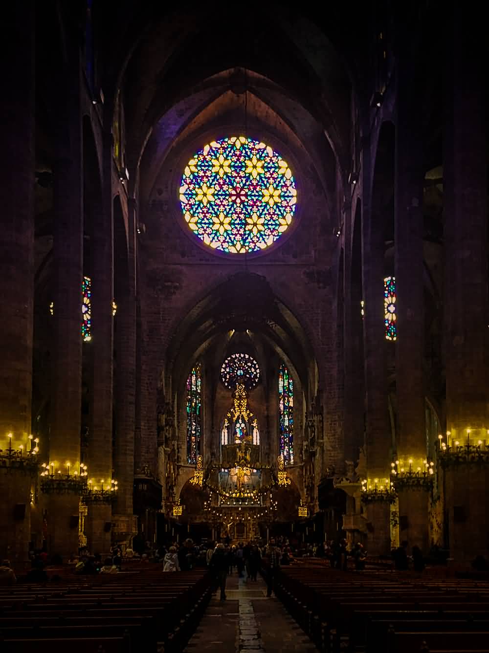 Interior View Of The Palma Cathedral In Spain