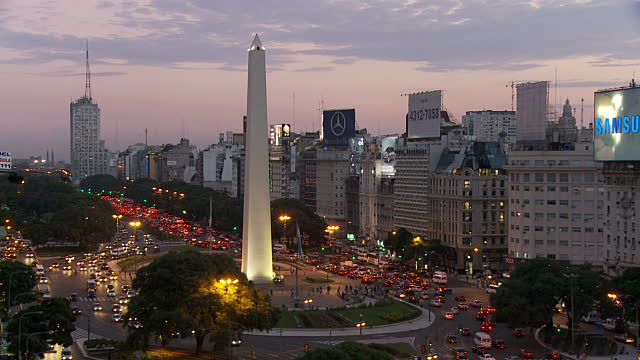 Obelisco de Buenos Aires View At Dusk