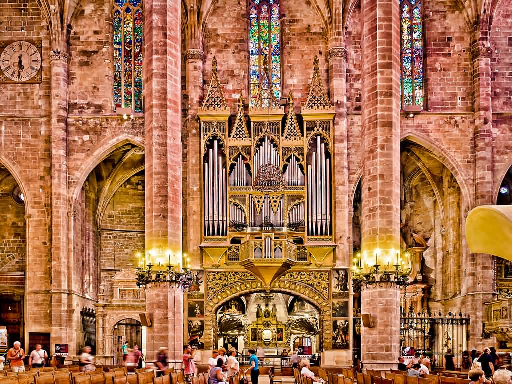 Organ Inside The Palma Cathedral