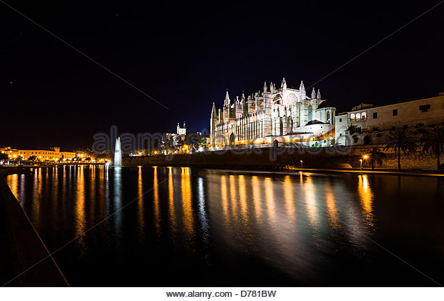 Palma Cathedral At Night Picture