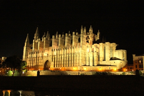 Palma Cathedral At Night