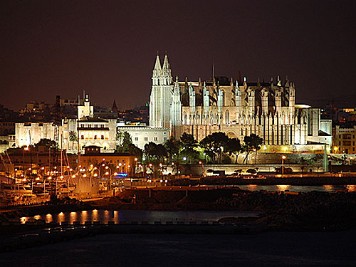 Palma de Mallorca Cathedral At Night