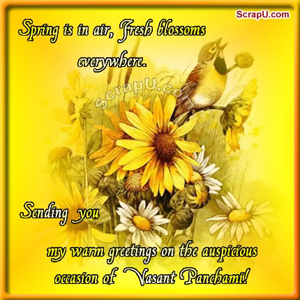 Sending You My Warm Greetings On The Auspicious Occasion Of Vasant Panchami