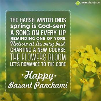 The Harsh Winter Ends Spring Is God Sent A Song On Every Lip Happy Basant Panchami Card