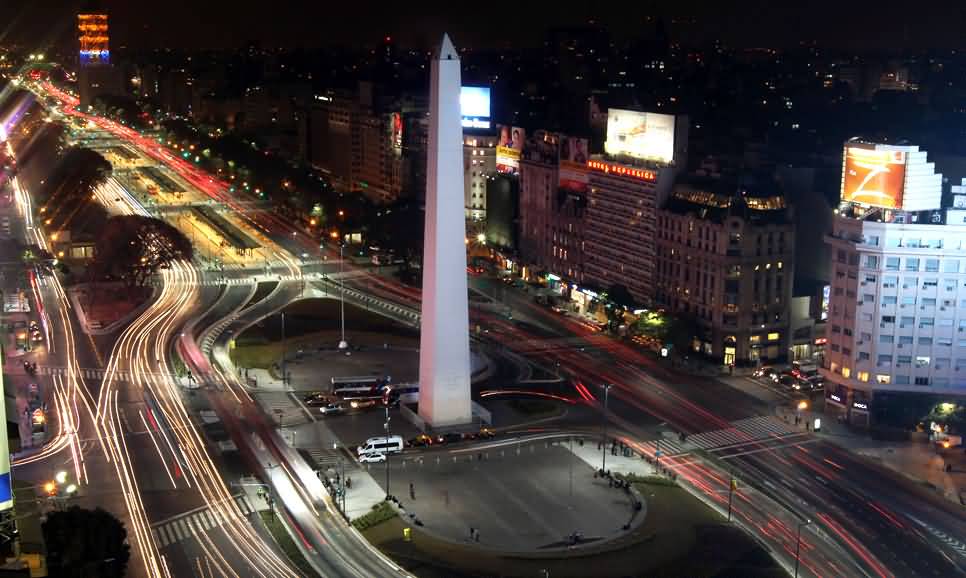 The Obelisco De Buenos Aires At Night 6221