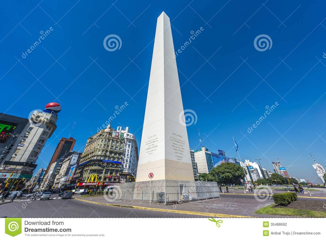 The Obelisk In Buenos Aires View