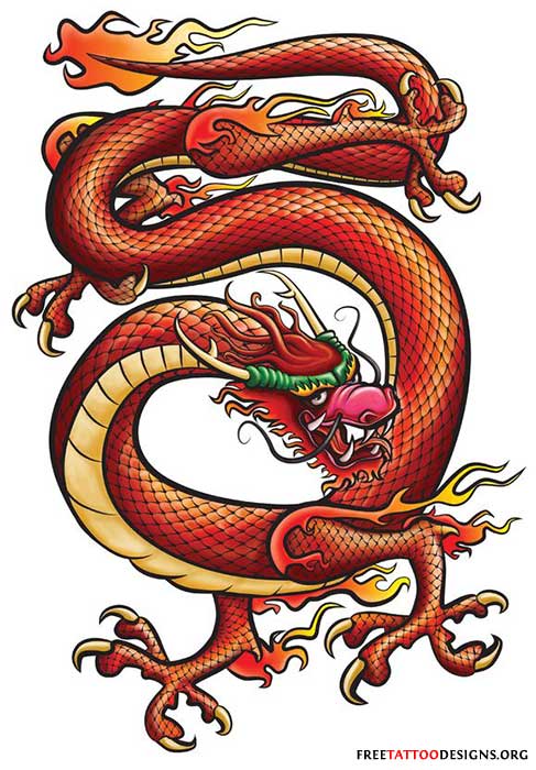 Amazing Traditional Chinese Dragon Tattoo Design