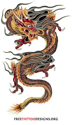 Awesome Traditional Chinese Dragon Tattoo Design