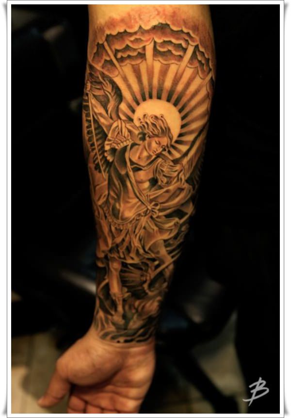 St Michael statue tattoo | St michael tattoo, Statue tattoo, Archangel  tattoo
