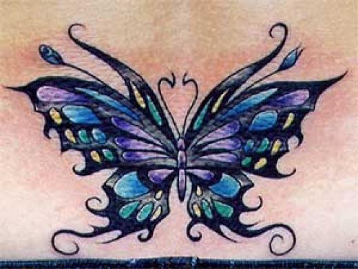 Colorful Butterfly Tattoo Design Idea