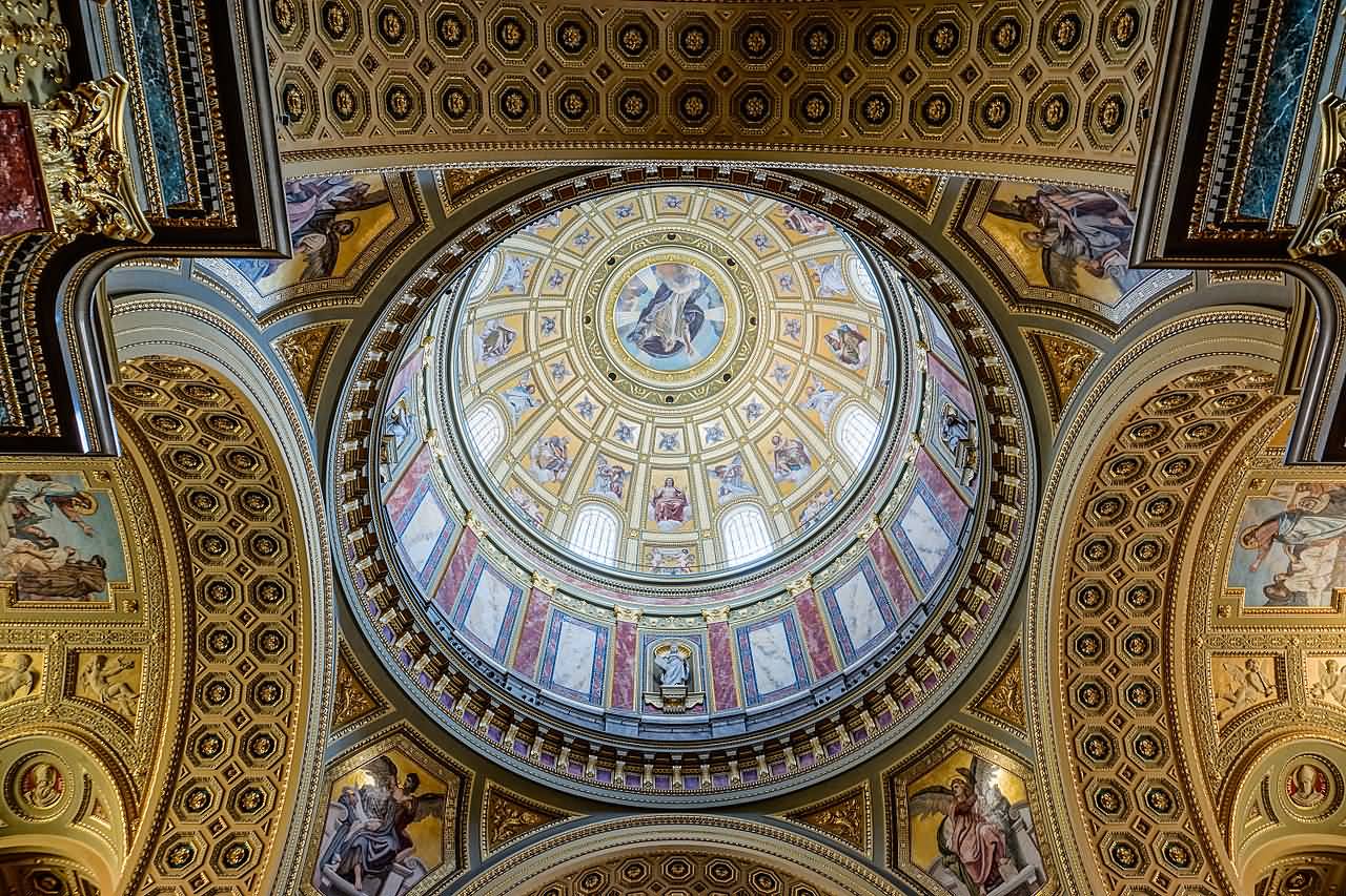 Details Of Dome Inside The Saint Stephen's Basilica