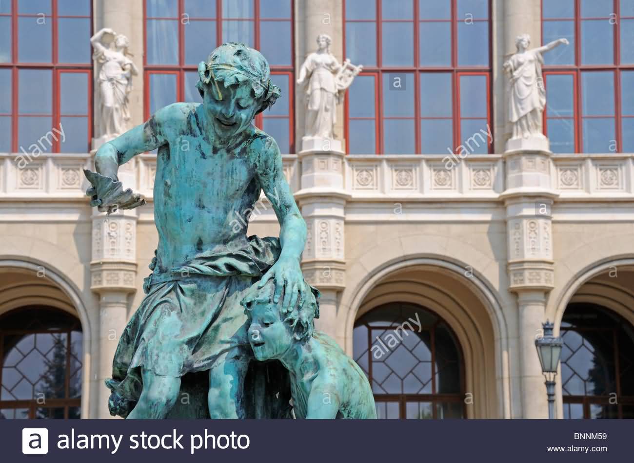 Fishing Boy Fountain Statue In Front Of The Vigado Concert Hall