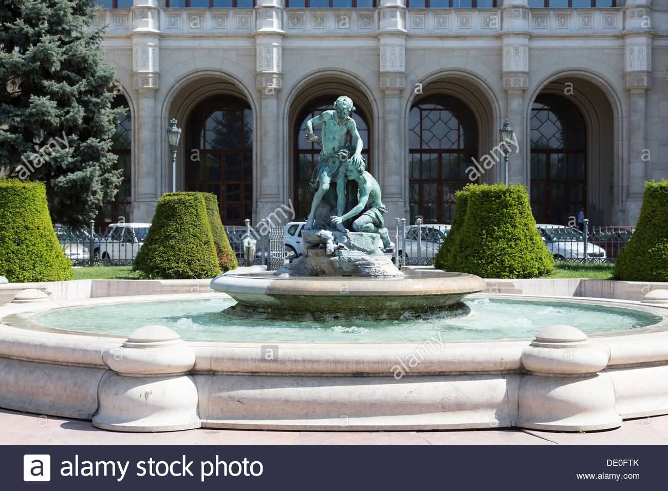 Fountain In Vigad Square In Front Of The Vigado Concert Hall