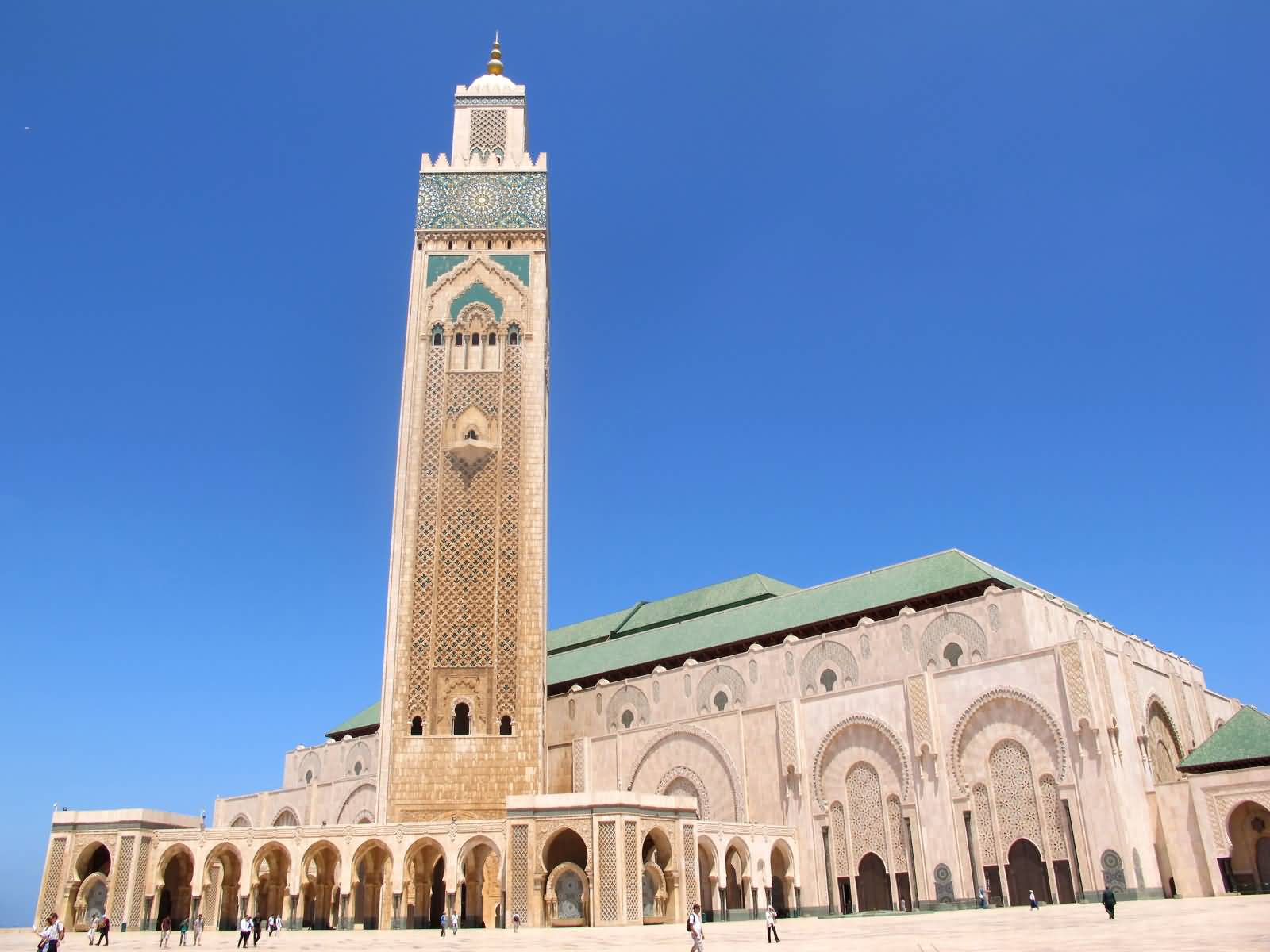 Full View Of The Minaret Of Hassan II Mosque