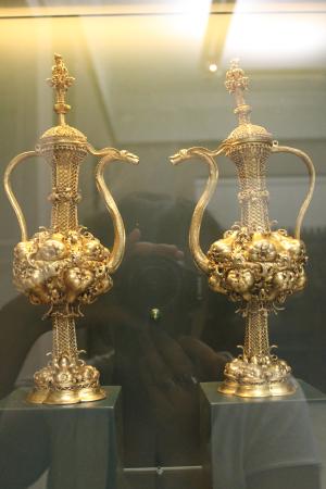 Golden Jars Inside The Hungarian National Museum