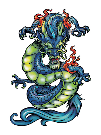 Inspiring Traditional Chinese Dragon Tattoo Design