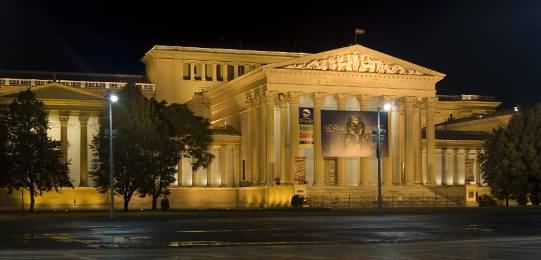 National Museum Of Hungary At Night