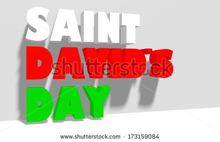 Saint David's Day Colorful 3D Text