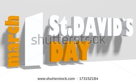 Saint David's Day March 1 Illustration