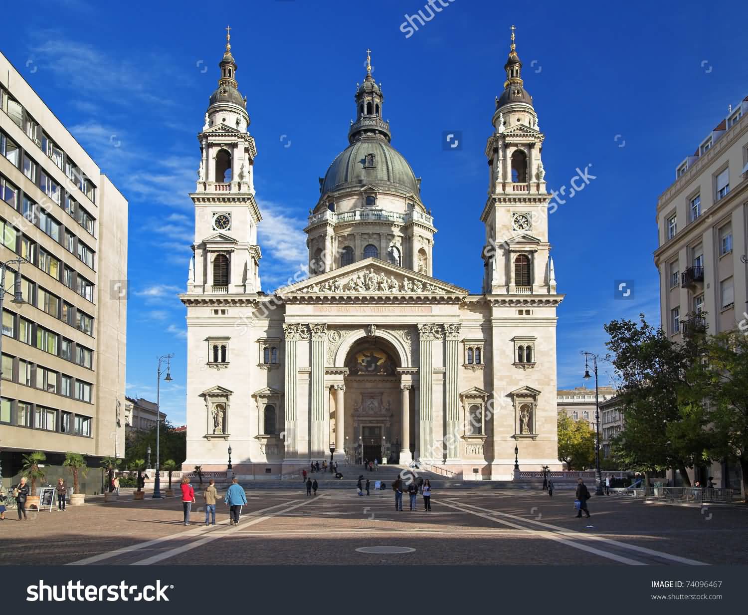 Saint Stephen’s Basilica Front Facade View