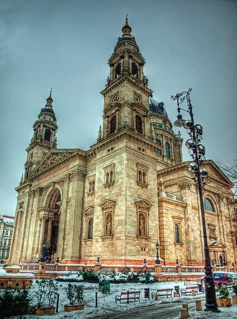 Saint Stephen’s Basilica View During Winter