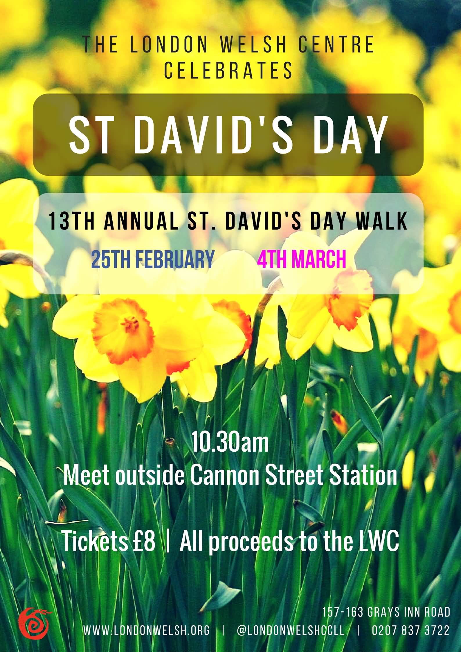 The London Welsh Centre Celebrates Saint David's Day Poster