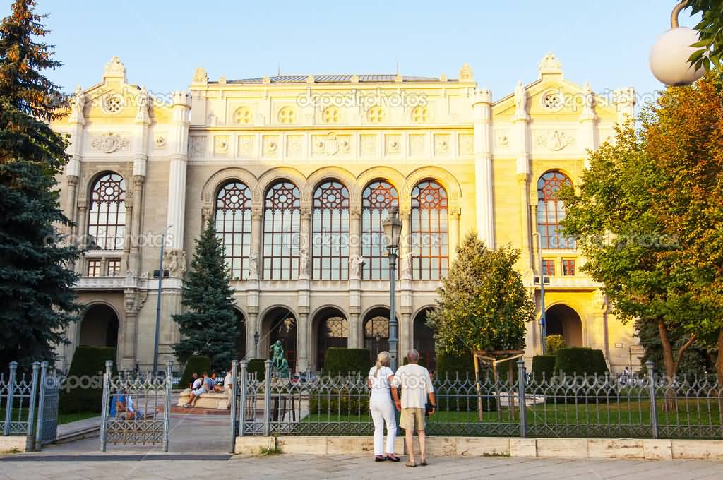 The Vigado Concert Hall And Square Located On The Eastern Bank Of The Danube In Budapest