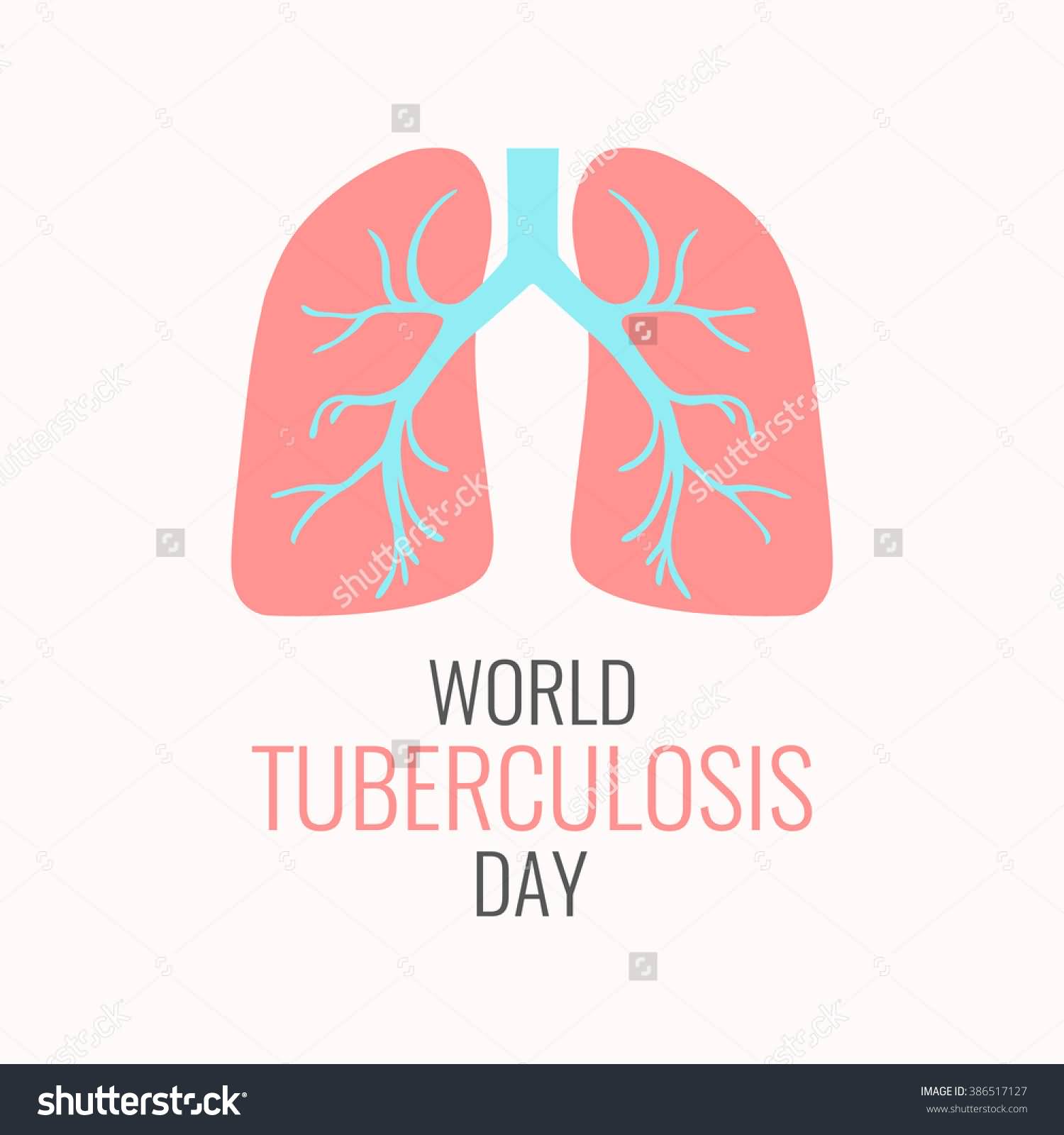 World Tuberculosis Day Awareness Poster With Illustration Of Lungs