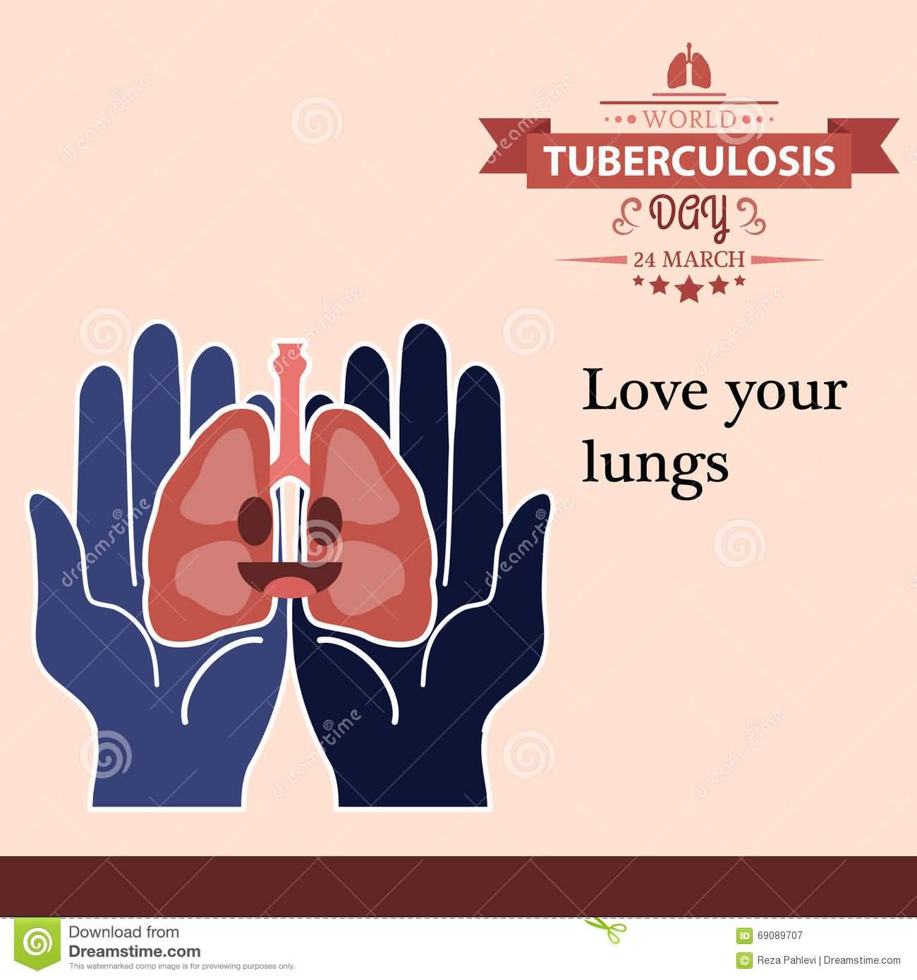 World Tuberculosis Day Love Your Lungs Illustration