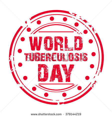 World Tuberculosis Day Red Round Stamp Illustration