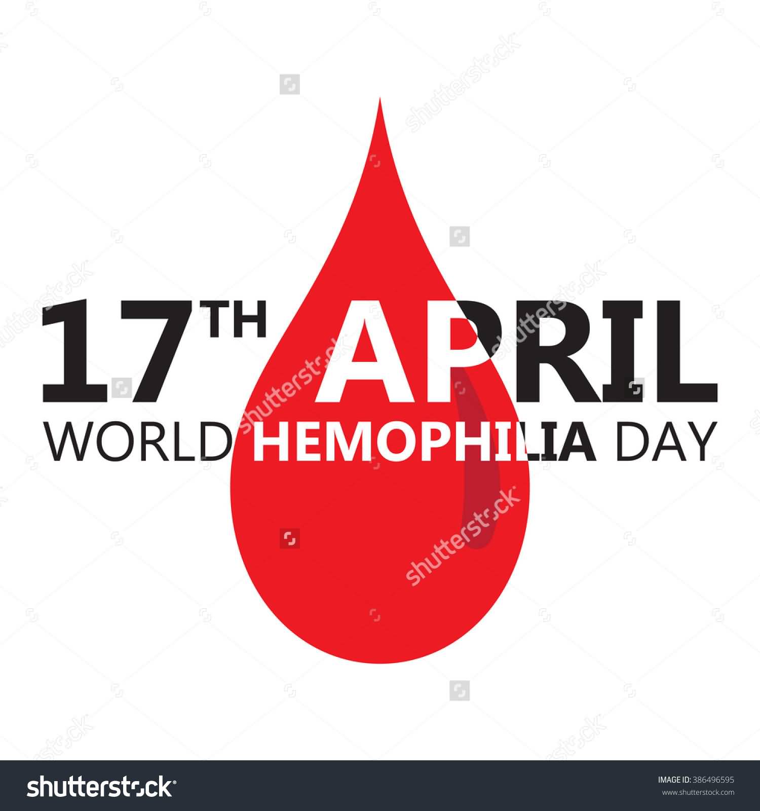 17th April World Haemophilia Day Blood Drop Illustration