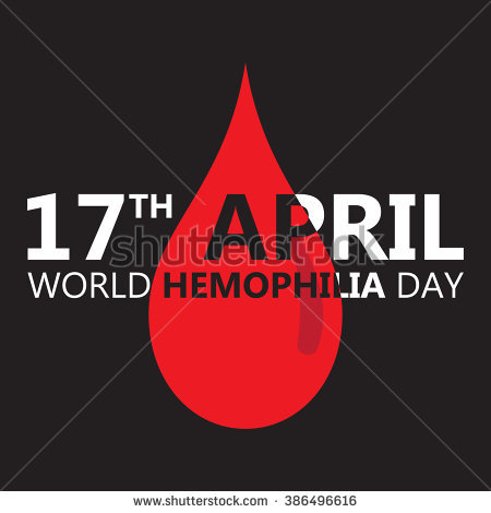 17th April World Haemophilia Day Blood Drop In Background Card